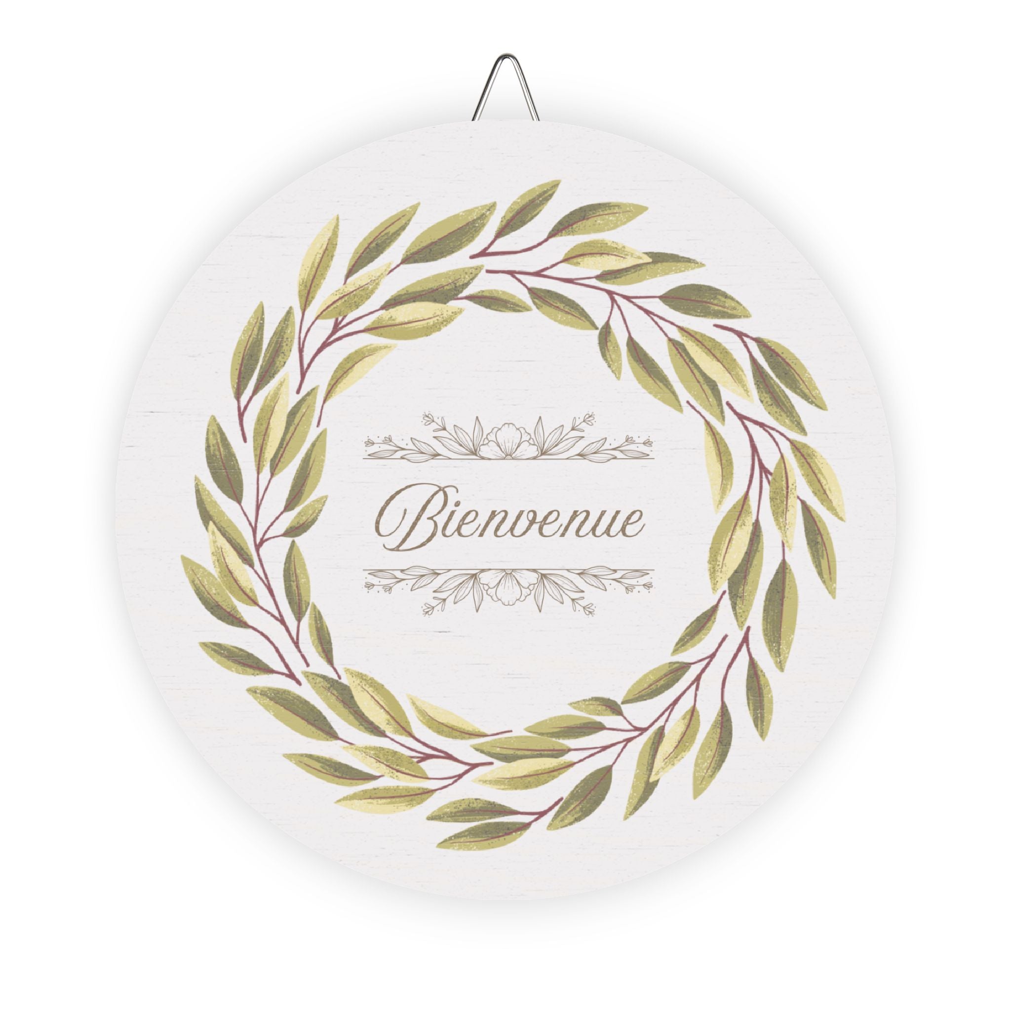 Bienvenue Wooden Welcome Sign for Front Door