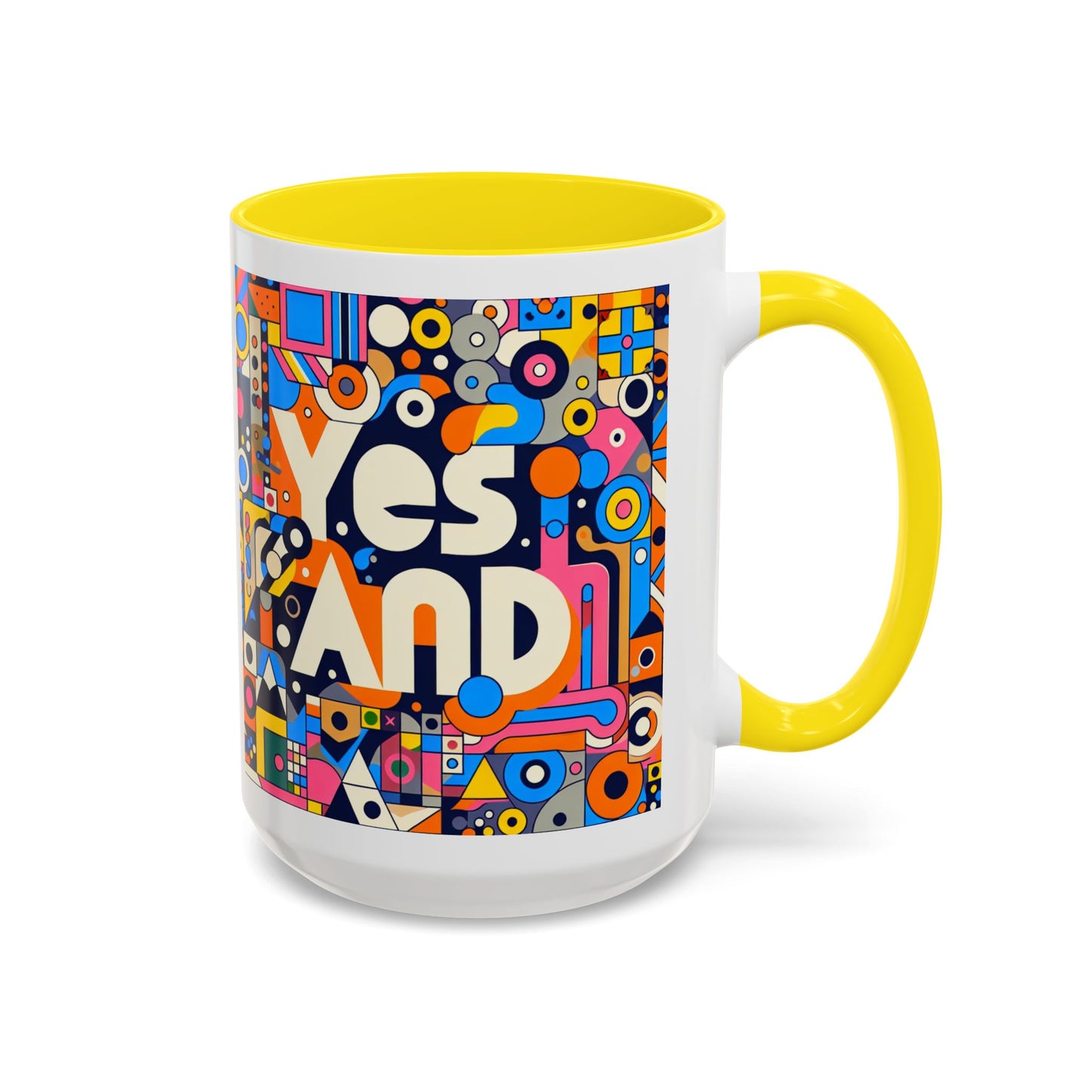 Oui, et une tasse à café avec accent d'improvisation (11, 15 oz)