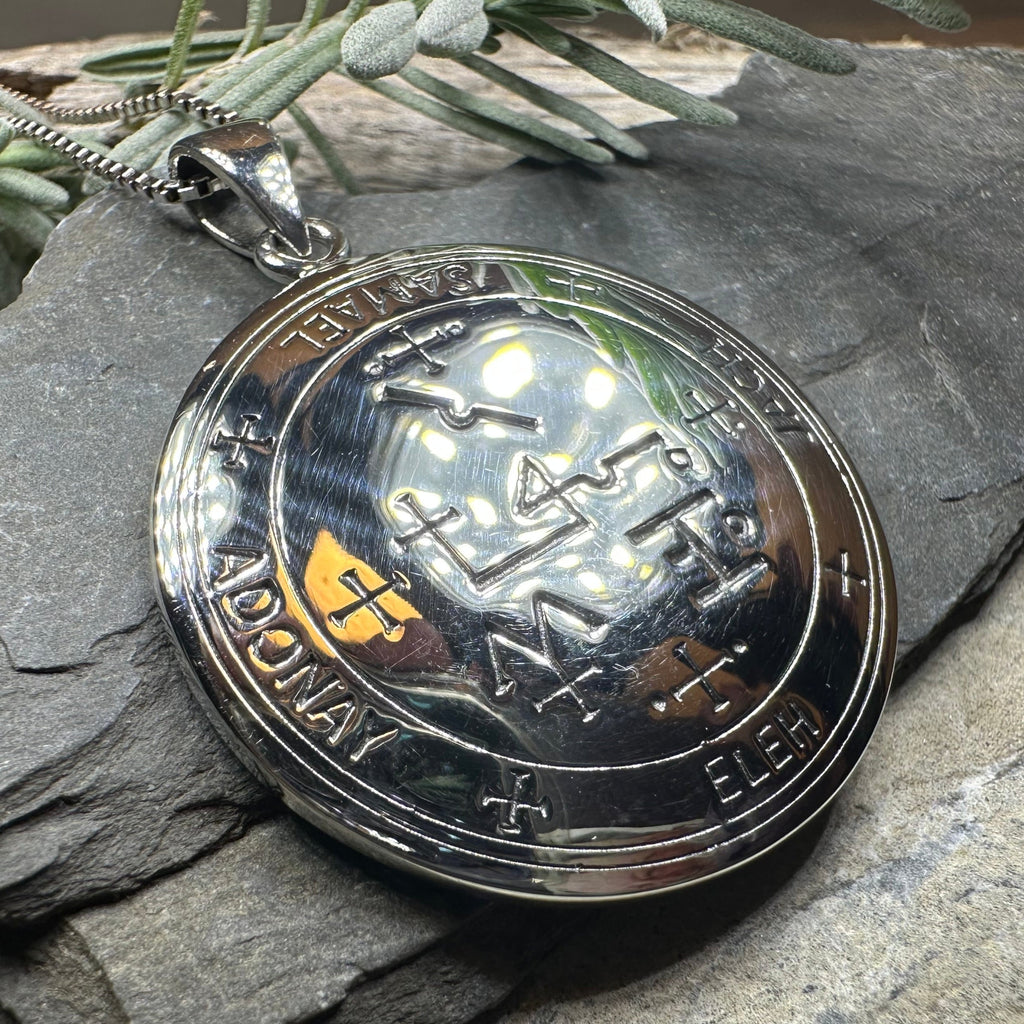 Archangel Samael Sigil Pendant in Sterling Silver