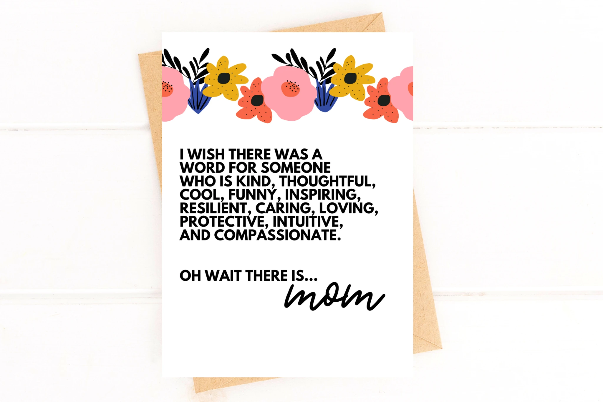 Word for Mom Sweet Mother's Day Card by Five Dot Post