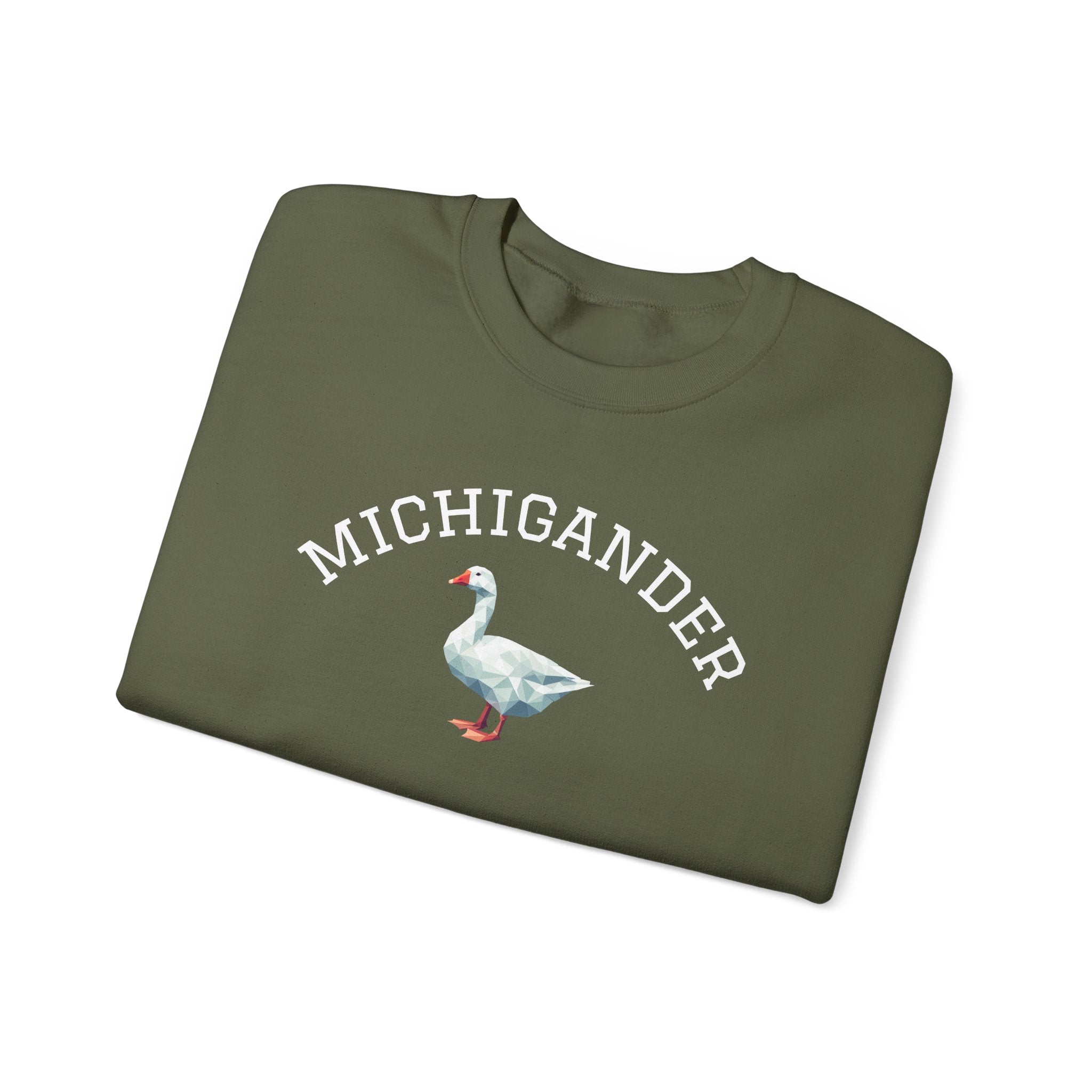 Michigander Goose Sweatshirt (collegiate font) for Michigan resident