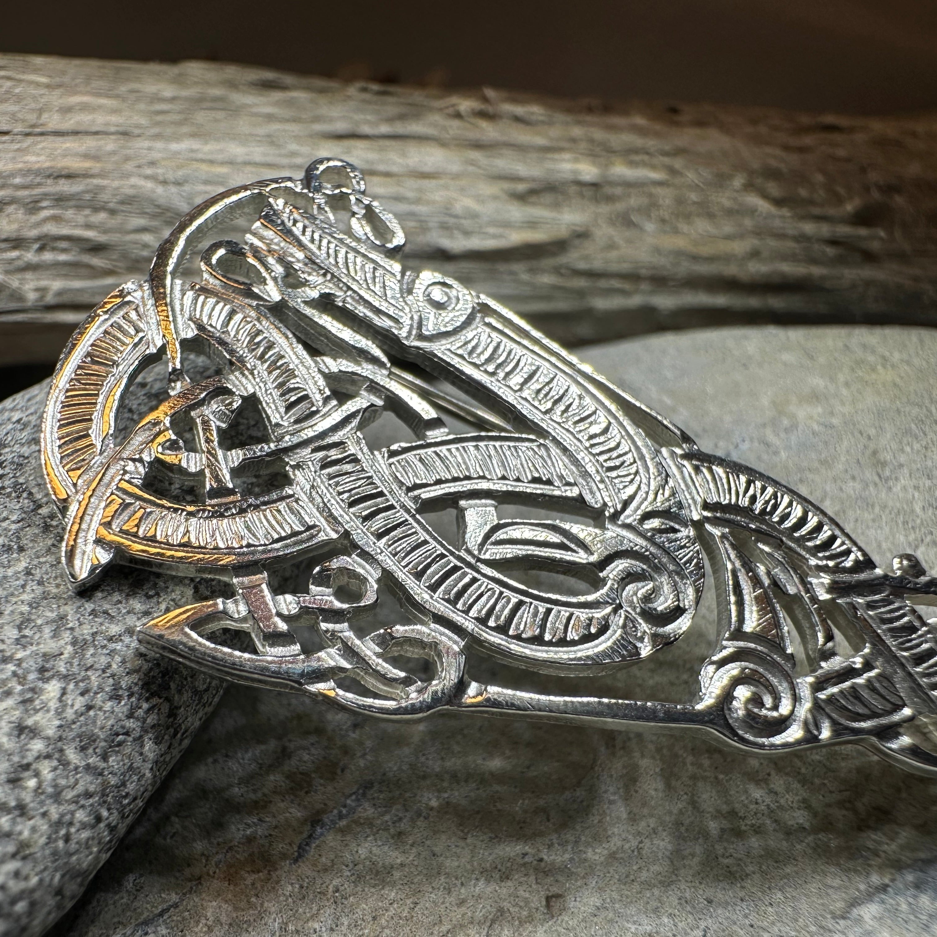 Artisan Irish Celtic Beast Brooch - Made in Ireland
