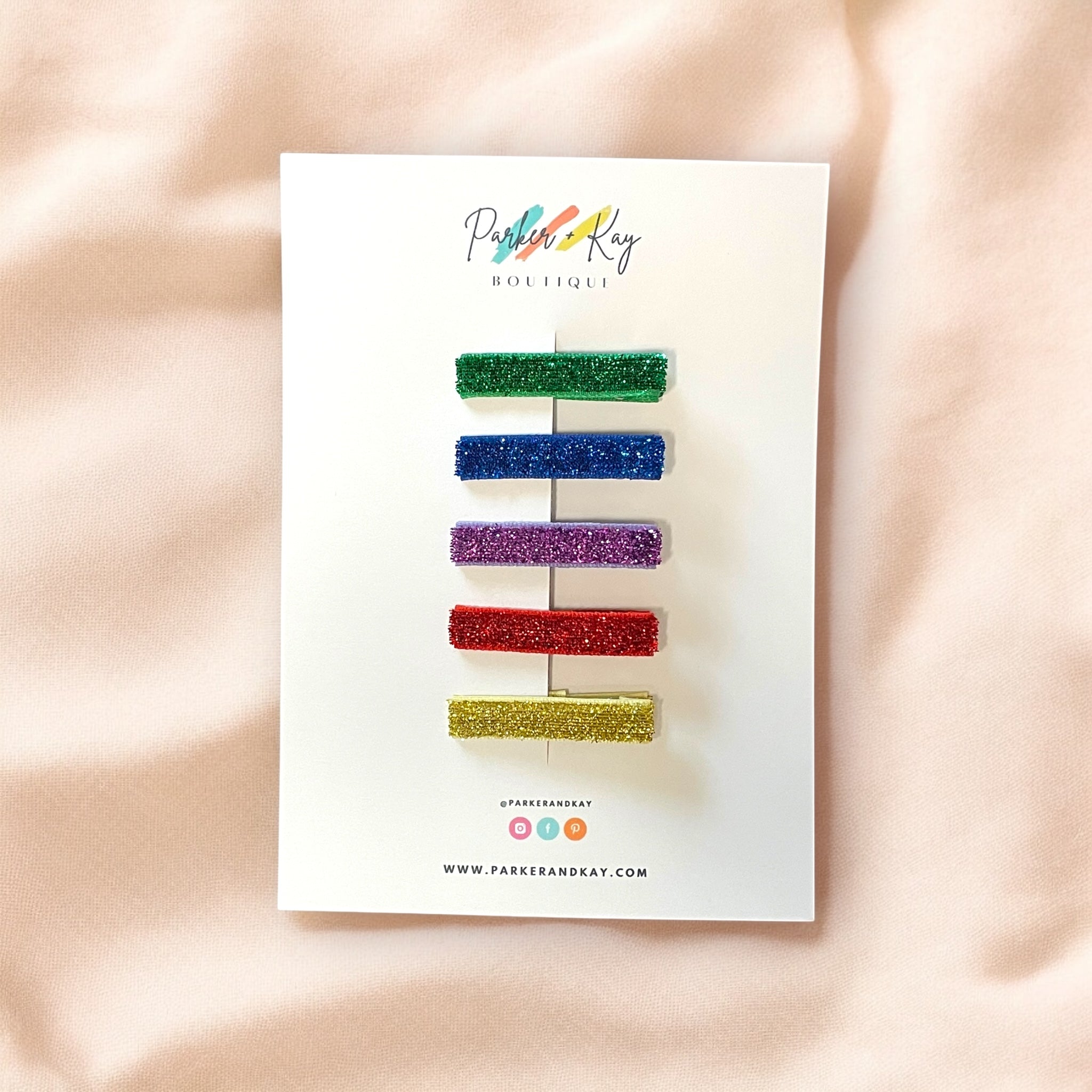 Tinsel Hair Clips Variety Set