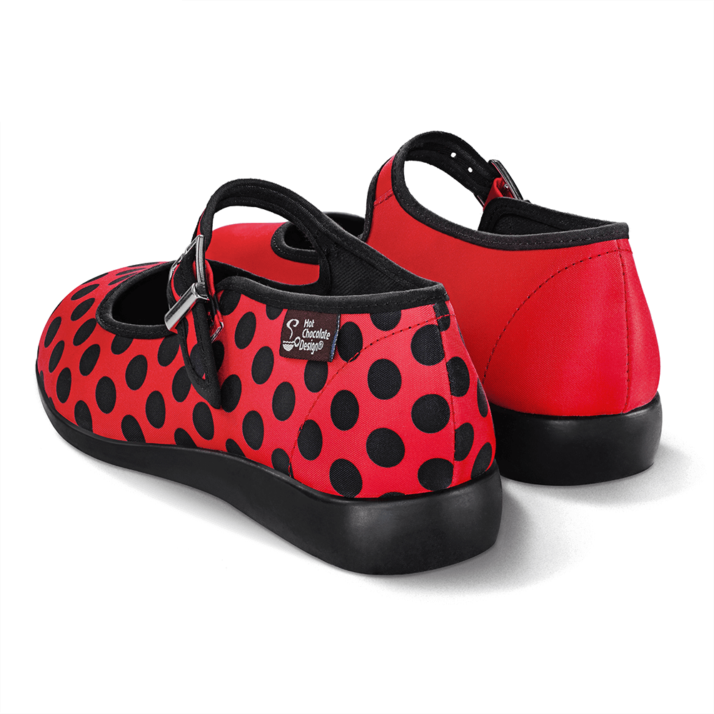 Chocolaticas® Ladybug Women's Mary Jane Flat by Hot Chocolate Design