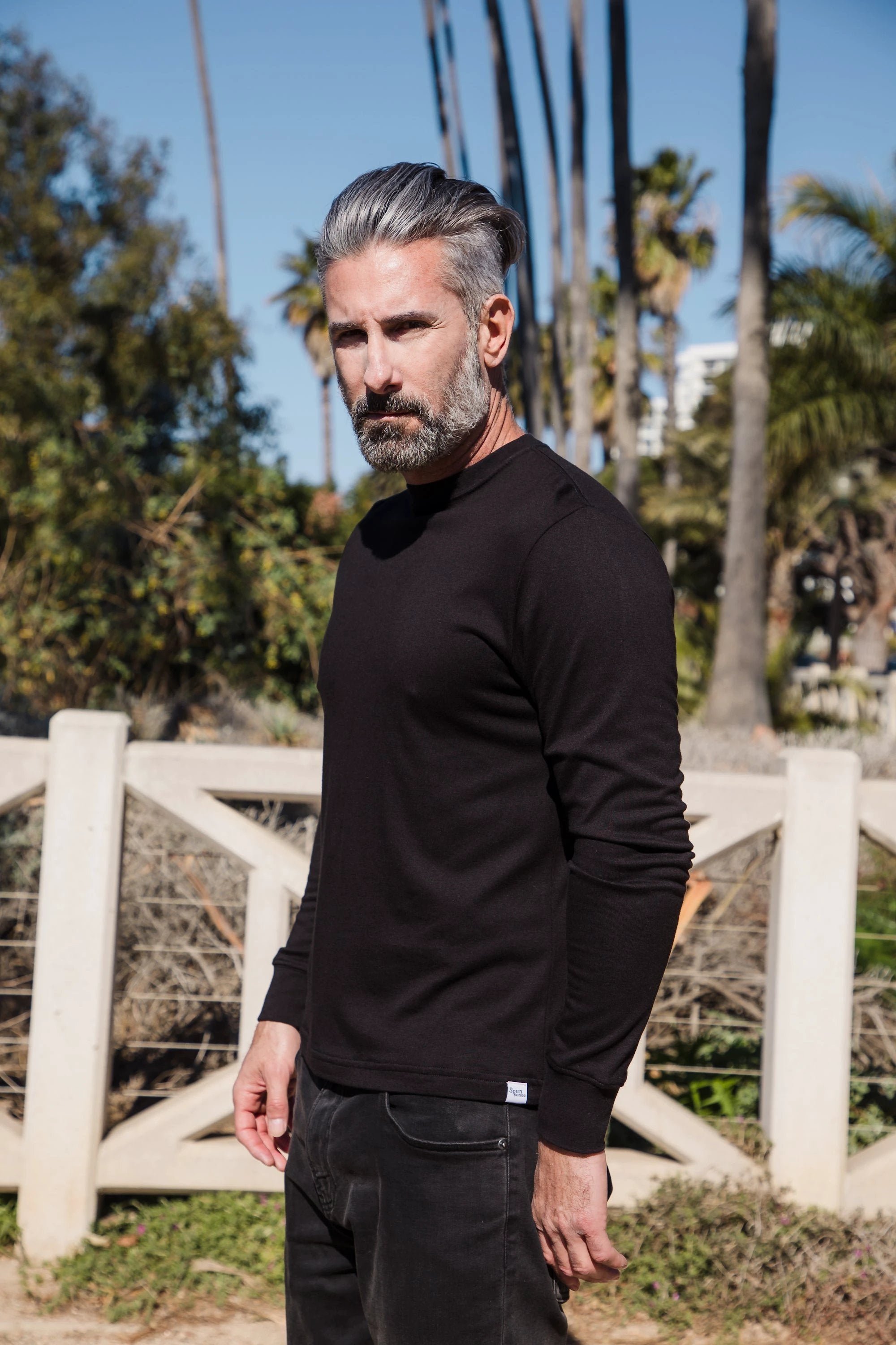 Clearance Men's Bamboo Viscose/Organic Cotton Long Sleeve T-Shirt by Spun Bamboo