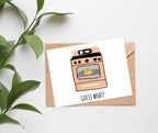Bun in the Oven Card Pregnancy Announcement Card, New Baby Card, New Mom by Five Dot Post