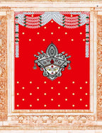 8x5 Feet Durga Fabric Reusable Backdrop Banner for Durga Pooja/Navratri Festive Decor La Vie Bien 8x5 Feet Durga Fabric Reusable Backdrop Banner for Durga Pooja/Navratri