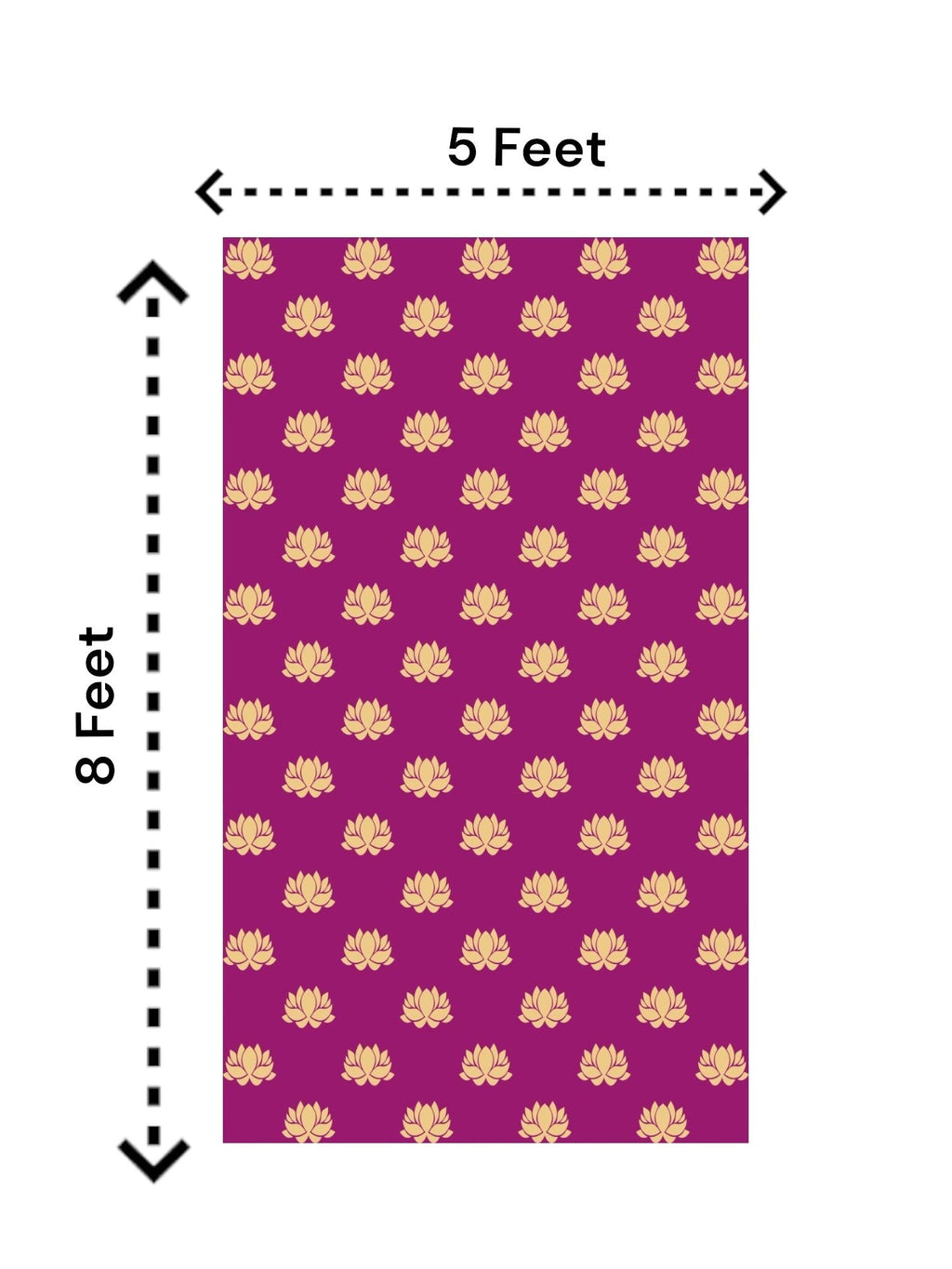 8x5 Feet Fabric Reusable Big Lotus Backdrop Banner for Wedding, Seemantham Ceremony, Housewarming, any Auspicious occasions (1318) Festive Decor La Vie Bien 8x5 Feet Fabric Reusable Big Lotus Backdrop Banner for Wedding, Seemantham Ceremony, Housewarming, any Auspicious occasions (1318)