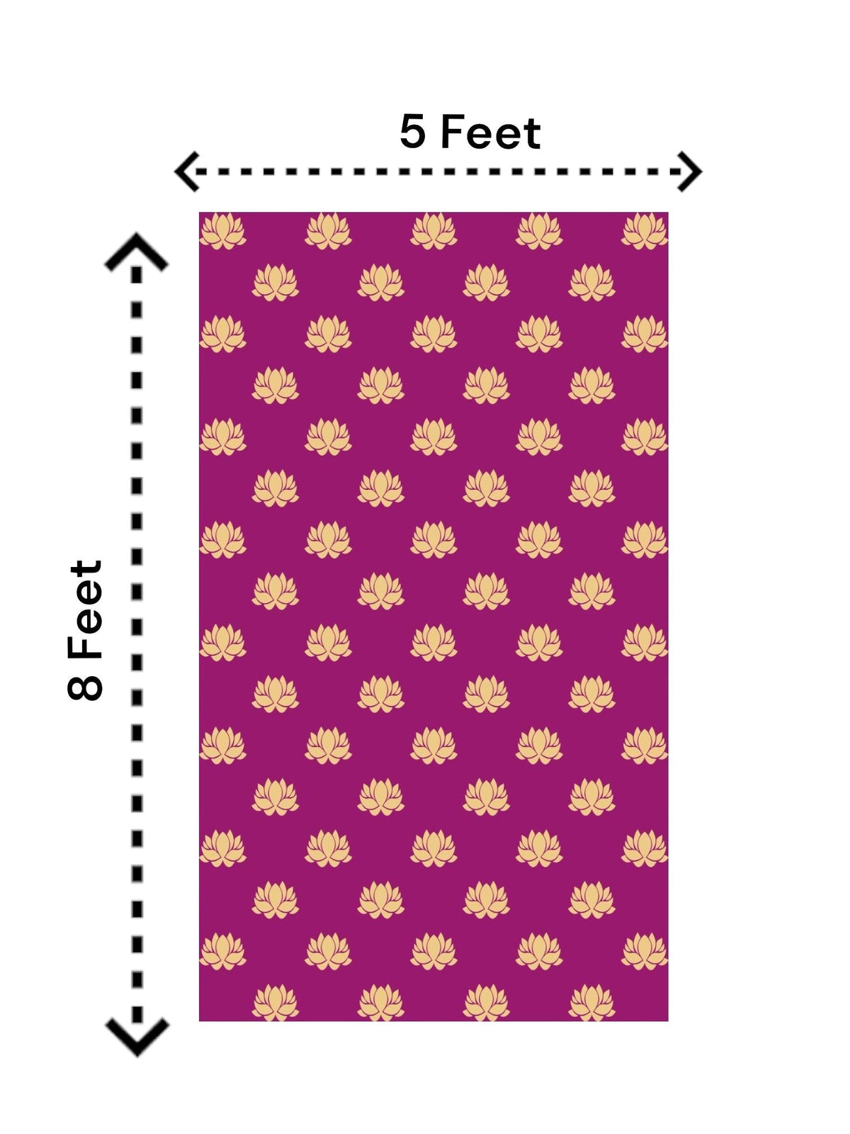 8x5 Feet Fabric Reusable Big Lotus Backdrop Banner for Wedding, Seemantham Ceremony, Housewarming, any Auspicious occasions (1318) Festive Decor La Vie Bien 8x5 Feet Fabric Reusable Big Lotus Backdrop Banner for Wedding, Seemantham Ceremony, Housewarming, any Auspicious occasions (1318)