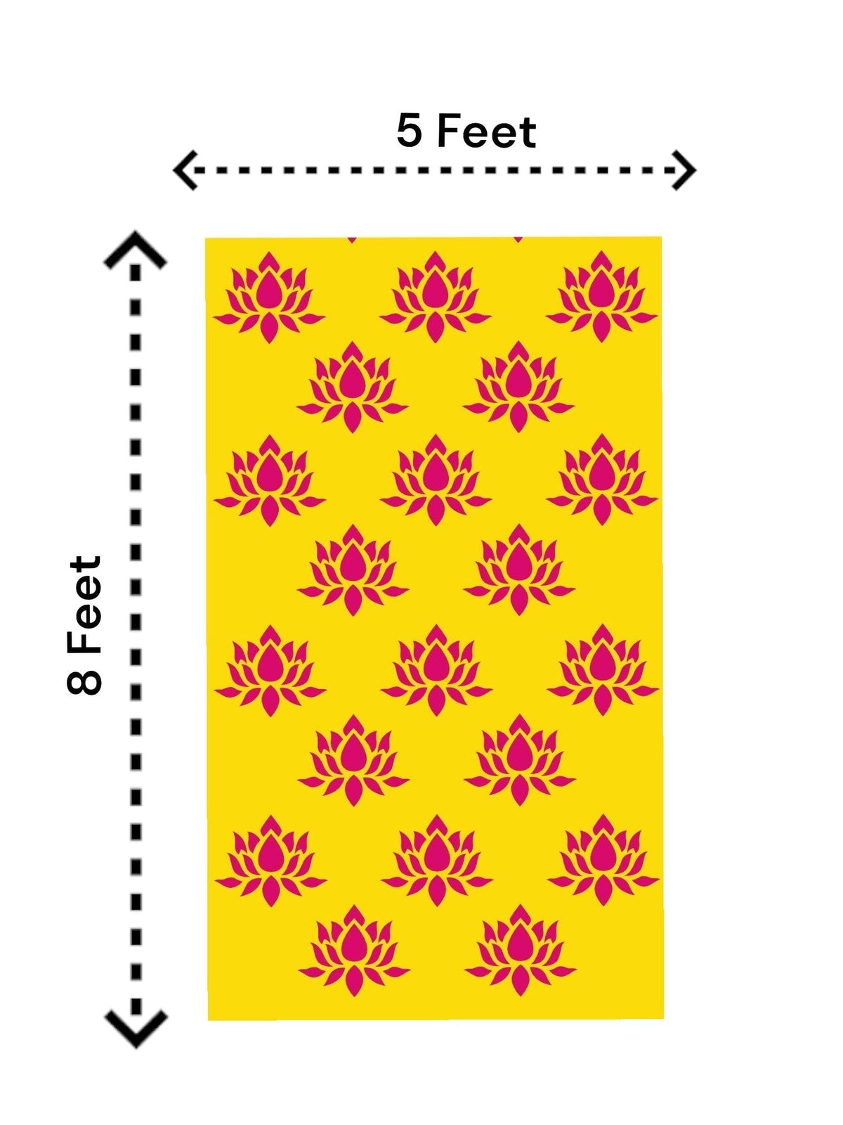 8x5 Feet Fabric Reusable Big Lotus Backdrop Banner for Wedding, Seemantham Ceremony,Housewarming, any Auspicious occasions (1076) Festive Decor La Vie Bien 8x5 Feet Fabric Reusable Big Lotus Backdrop Banner for Wedding, Seemantham Ceremony,Housewarming, any Auspicious occasions (1076)