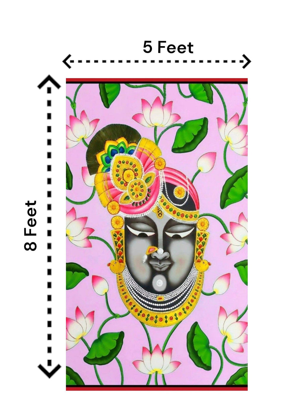 8x5 Feet Fabric Reusable Lord Krisha's Backdrop Banner for Janmashtami, Baby Shower or any Auspicious Occasions or pooja Festive Decor La Vie Bien 8x5 Feet Fabric Reusable Lord Krisha's Backdrop Banner for Janmashtami, Baby Shower or any Auspicious Occasions or pooja