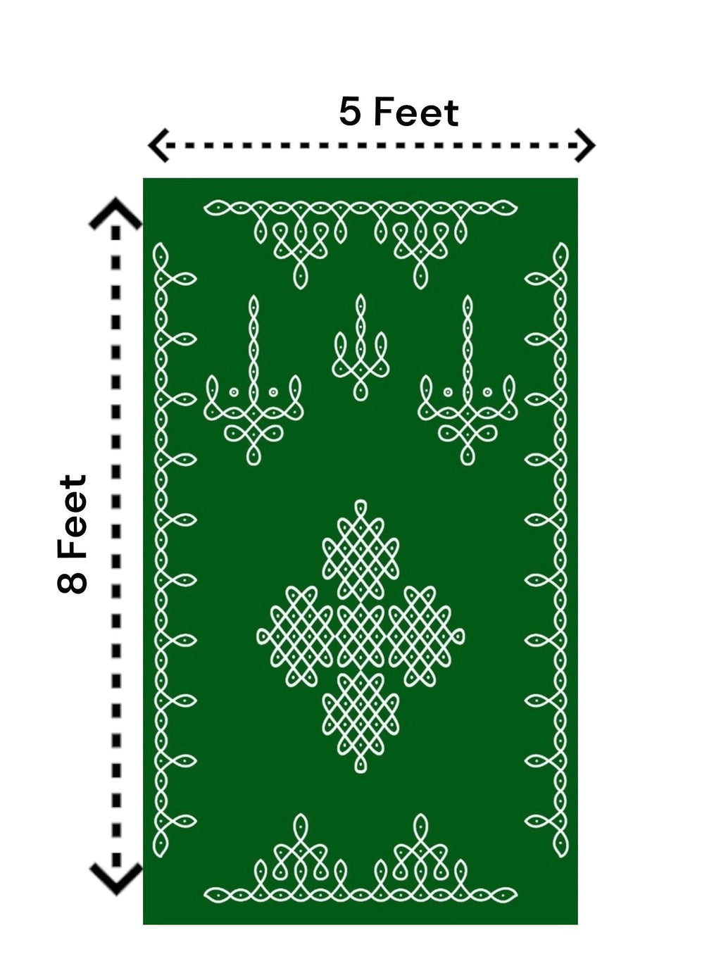 8x5 Feet Fabric Reusable Muggu or Kolam Backdrop Banner for Wedding, Housewarming, any Auspicious occasions or pooja (AS1129) Festive Decor La Vie Bien 8x5 Feet Fabric Reusable Muggu or Kolam Backdrop Banner for Wedding, Housewarming, any Auspicious occasions or pooja (AS1129)