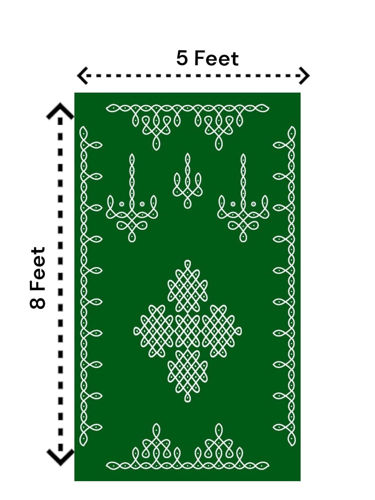 8x5 Feet Fabric Reusable Muggu or Kolam Backdrop Banner for Wedding, Housewarming, any Auspicious occasions or pooja (AS1129) Festive Decor La Vie Bien 8x5 Feet Fabric Reusable Muggu or Kolam Backdrop Banner for Wedding, Housewarming, any Auspicious occasions or pooja (AS1129)