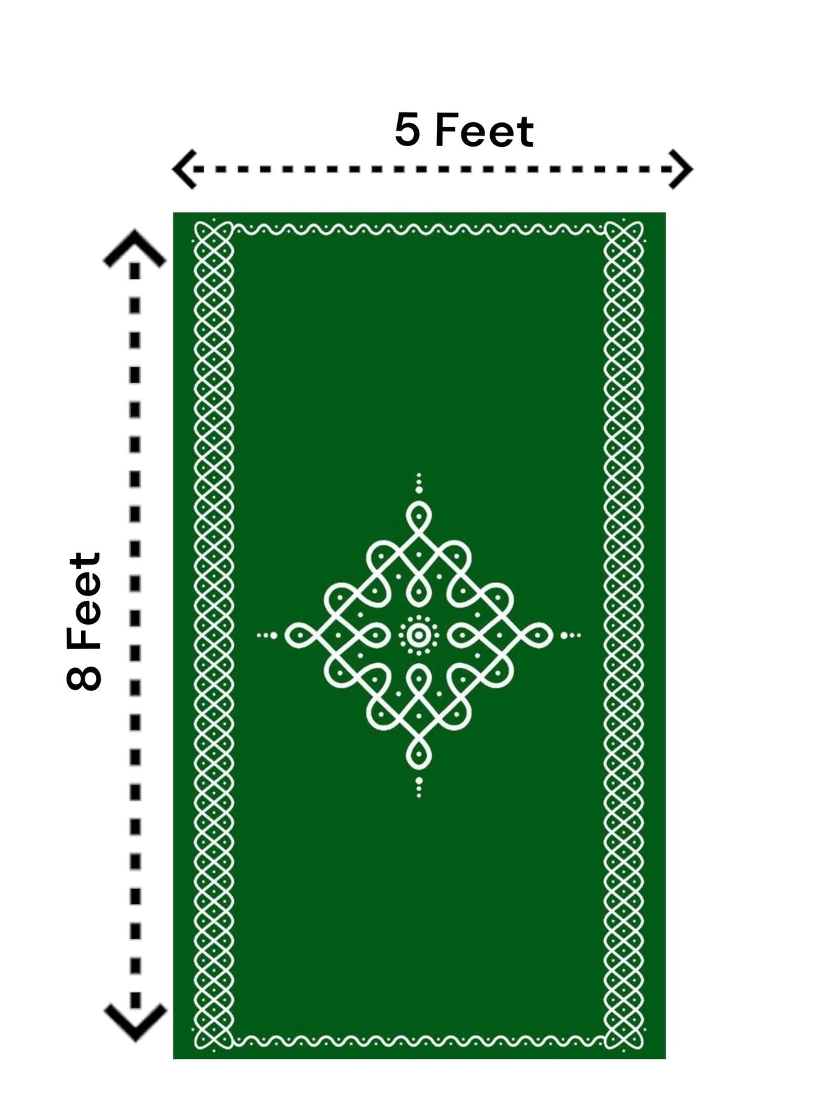 8x5 Feet Fabric Reusable Muggu or Kolam Backdrop Banner for Wedding, Seemantham Ceremony, Housewarming, any Auspicious occasions or pooja (AS1117) Festive Decor La Vie Bien 8x5 Feet Fabric Reusable Muggu or Kolam Backdrop Banner for Wedding, Seemantham Ceremony, Housewarming, any Auspicious occasions or pooja (AS1117)