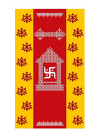 8x5 Feet Fabric Reusable Swastik Symbol Backdrop Banner Decorations for Wedding, Housewarming , any Auspicious Occaions or Pooja (AS1289) Festive Decor La Vie Bien 8x5 Feet Fabric Reusable Swastik Symbol Backdrop Banner Decorations for Wedding, Housewarming , any Auspicious Occaions or Pooja (AS1289)