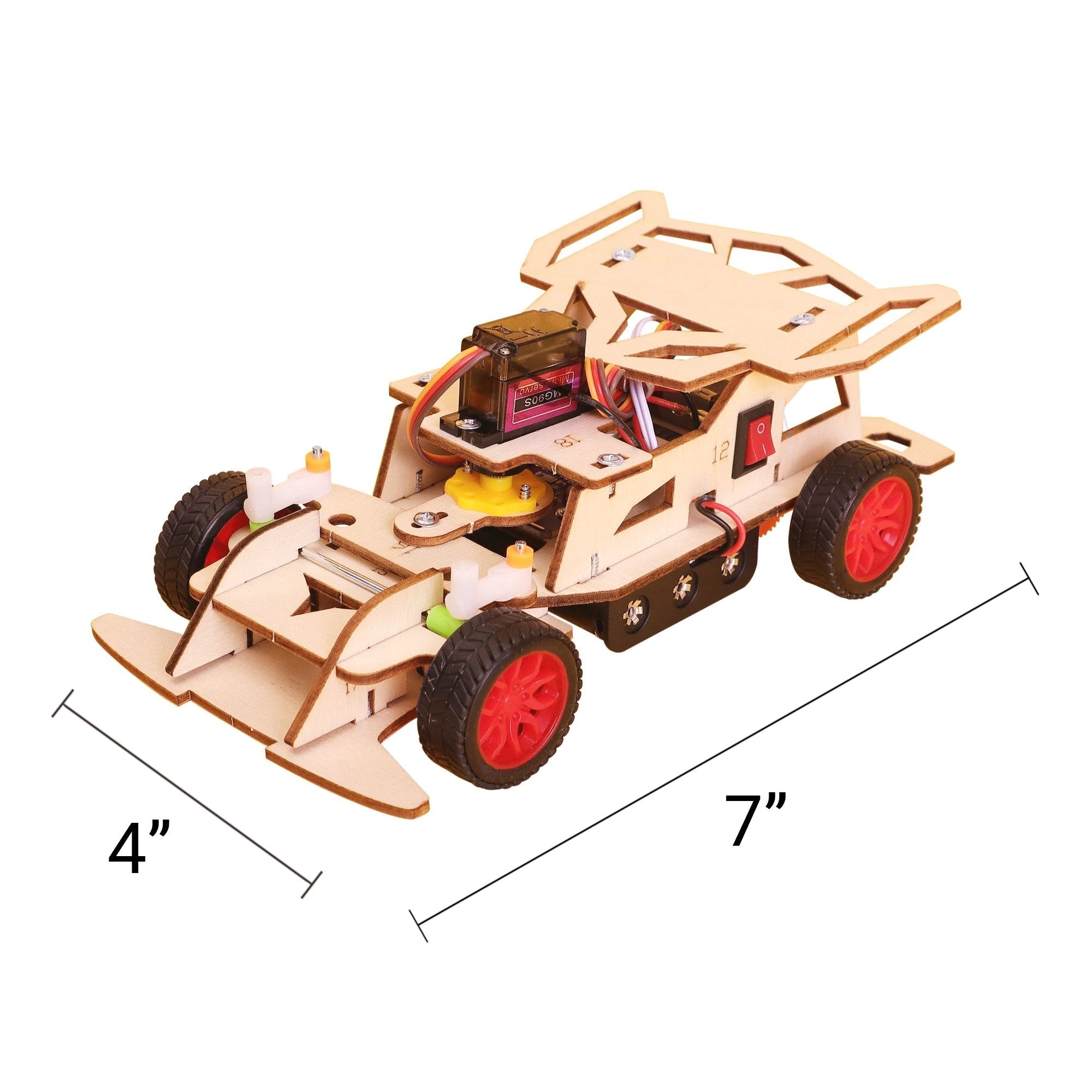 Steering Remote-Controlled Car DIY Kit, Educational STEM Toy by Kitsville