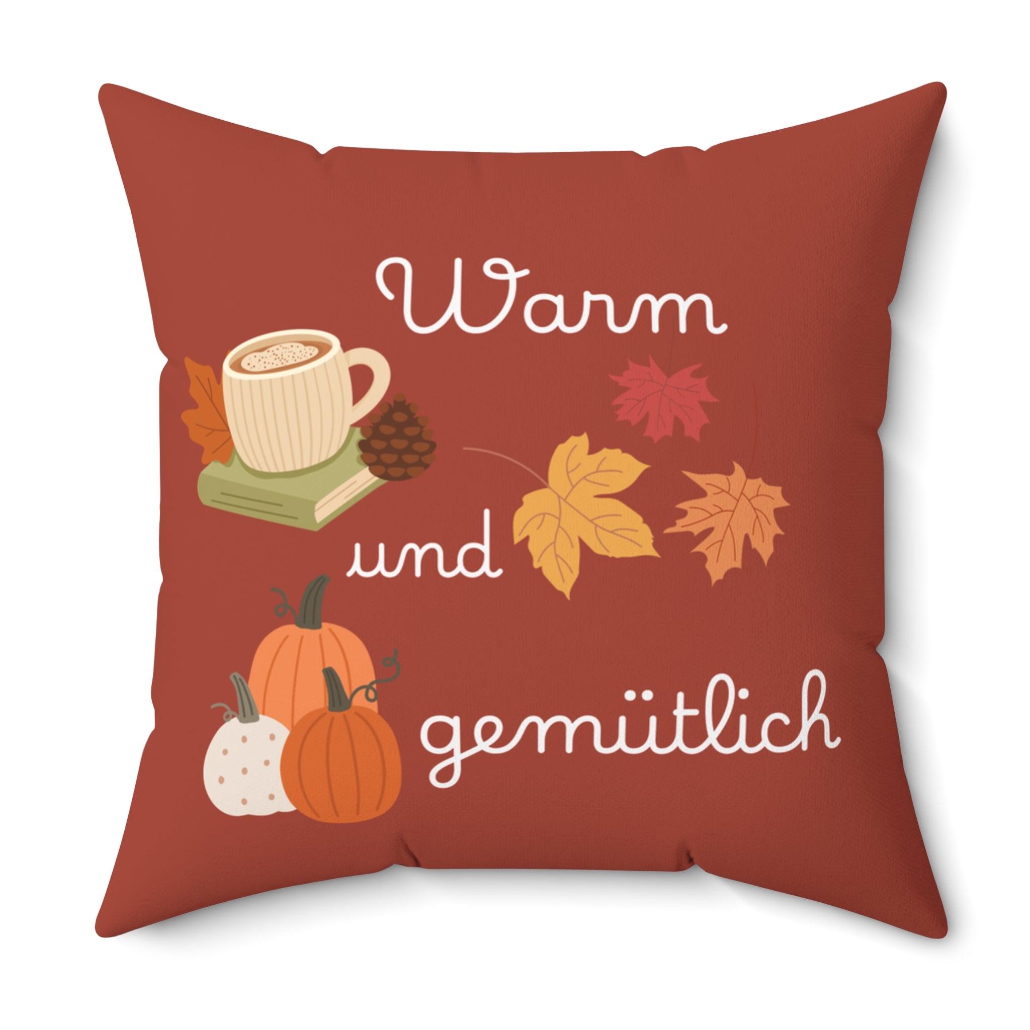 German Warm und gemütlich Autumn Cozy Pillow, Fall Decor Throw Pillow