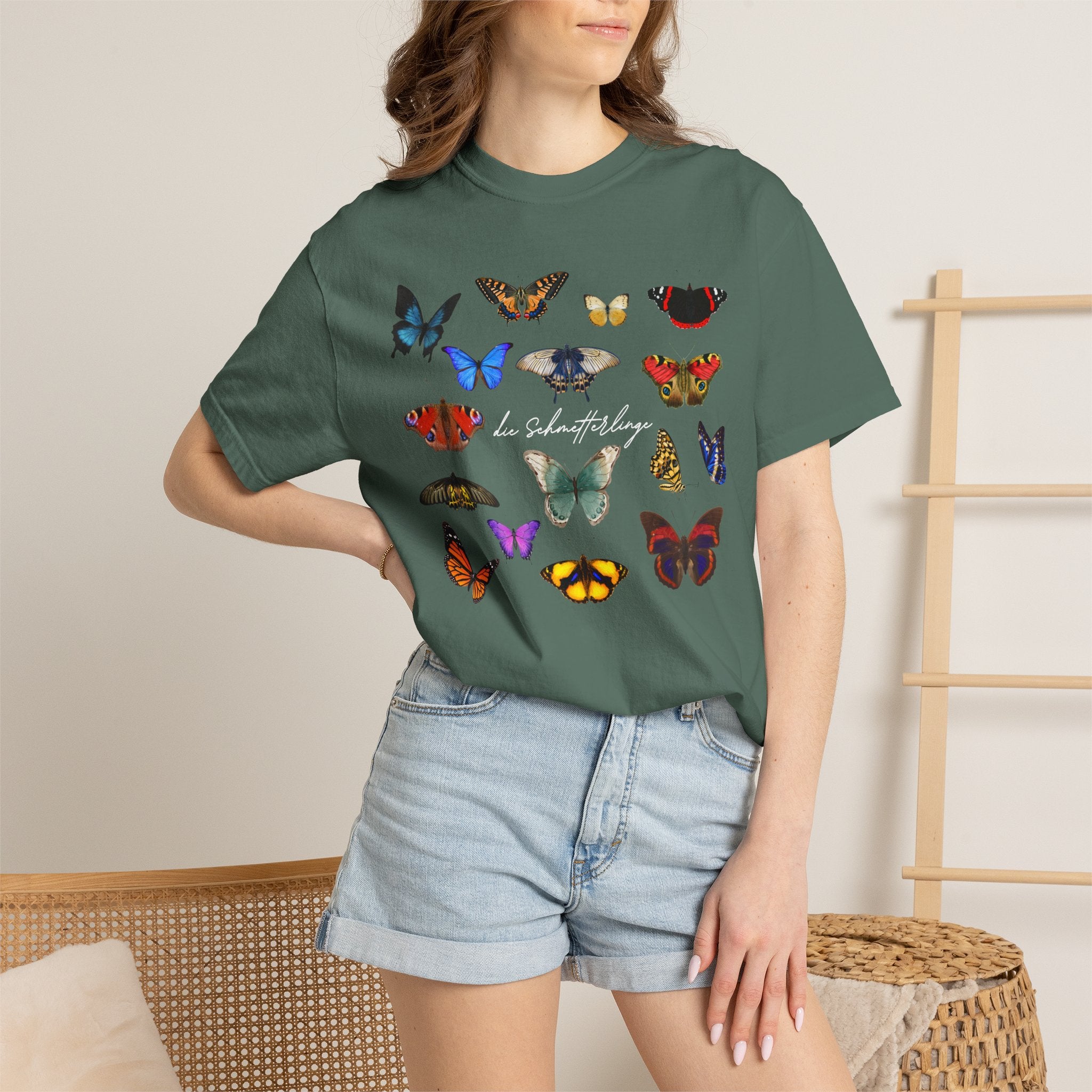 German 'die Schmetterlinge' Butterflies T-Shirt, Comfort Colors, gift for German speaker
