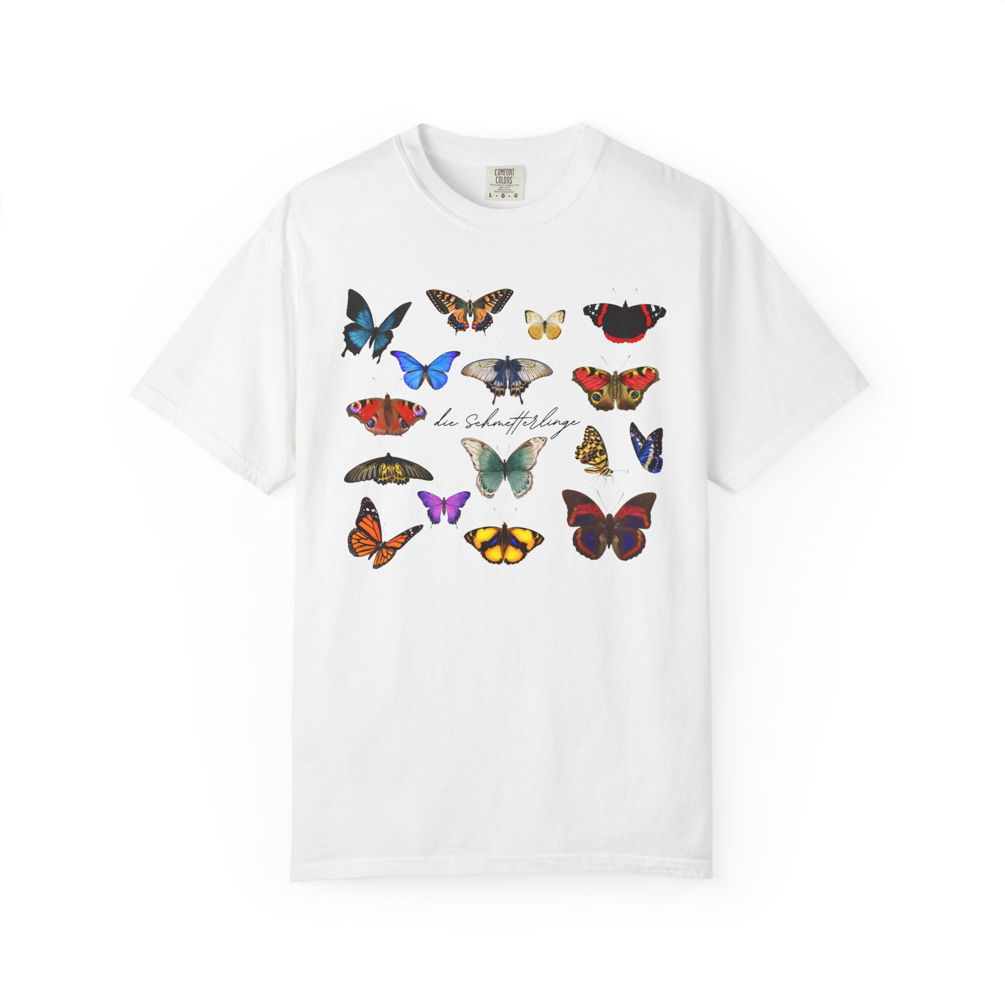 German 'die Schmetterlinge' Butterflies T-Shirt, Comfort Colors, gift for German speaker