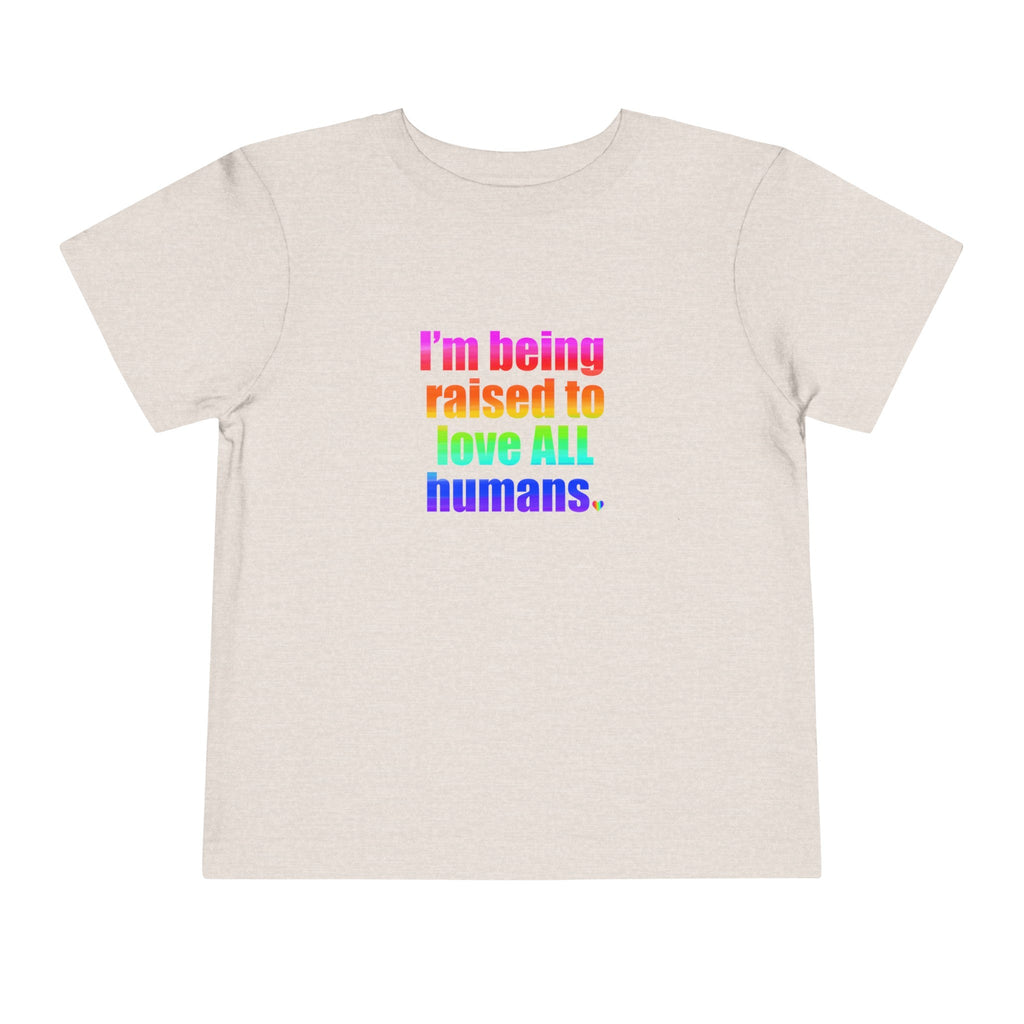 Bespattered Facade Love All Humans Toddler Short Sleeve Tee