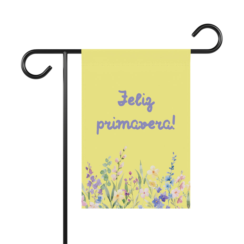 Feliz primavera floral Spring Garden Banner