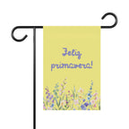 Feliz primavera floral Spring Garden Banner by Printify