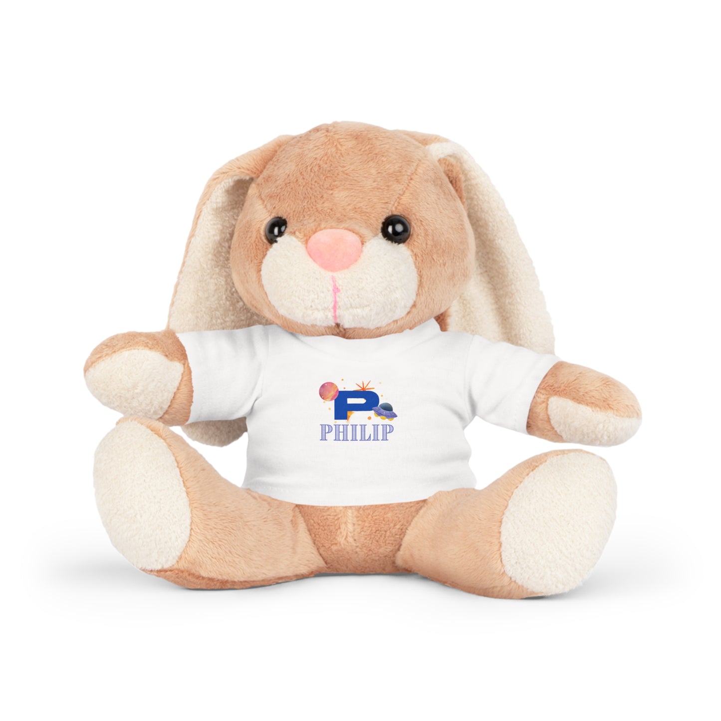 Personalized stuffed animal - Space themed with initial