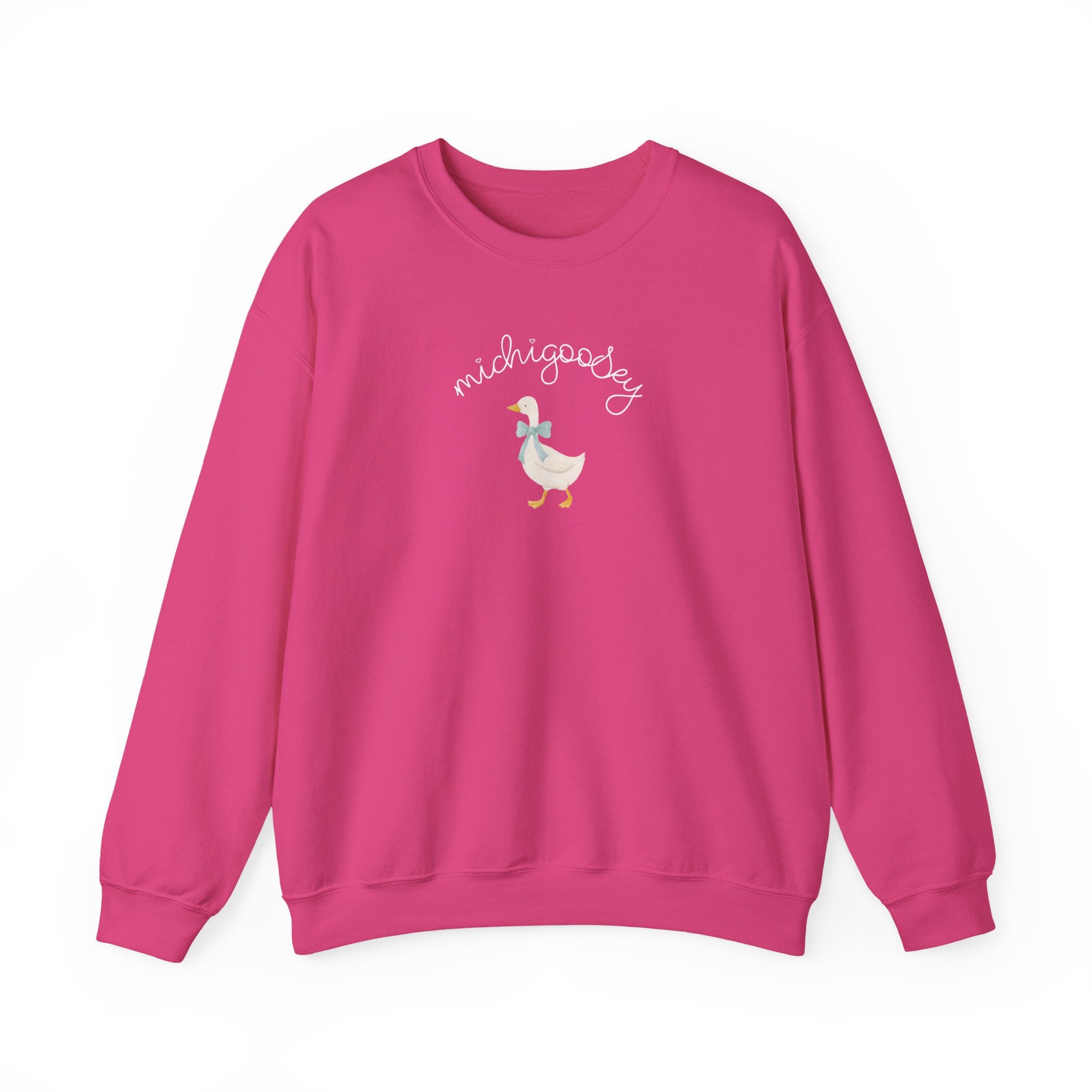 Michigoosey Goose Sweatshirt, Silly Goose Crewneck, Gander sweater, Michigan Wildlife Shirt, Novelty Animal Sweater