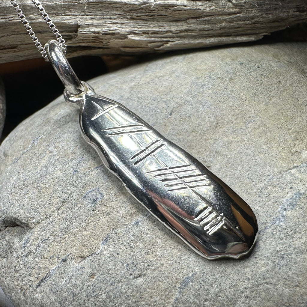 Gaelic Brave Ogham Necklace - Made in Ireland