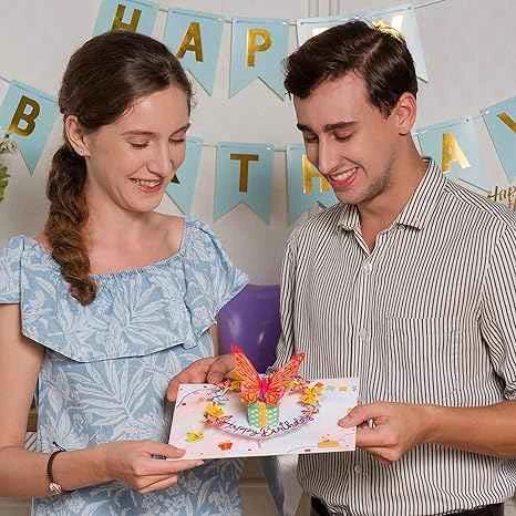 Birthday Butterfly Pop Up Card by Paper Love