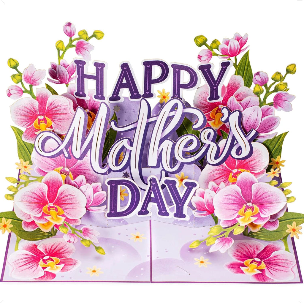 Happy Mothers Day Orchids Pop Up Card - 5" x 7" by Paper Love