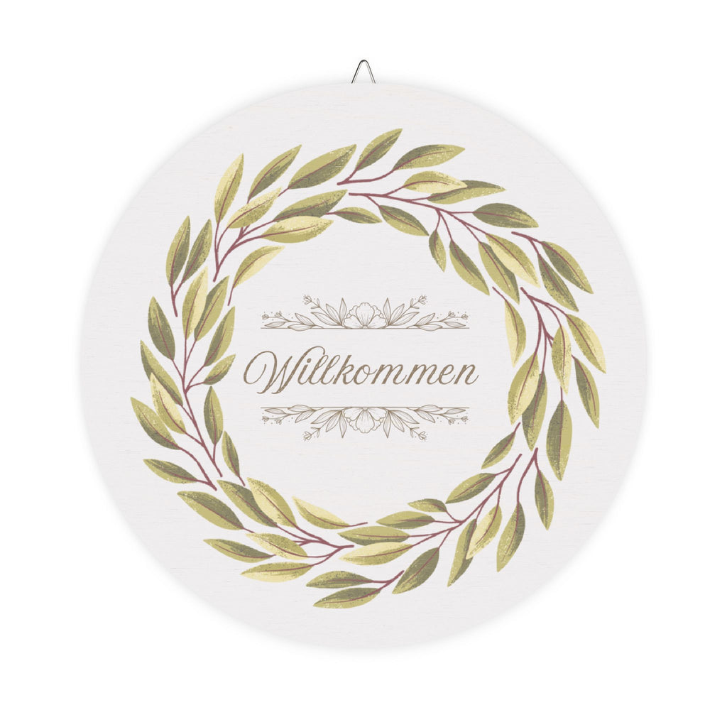 Willkommen Front Door Hanging Sign