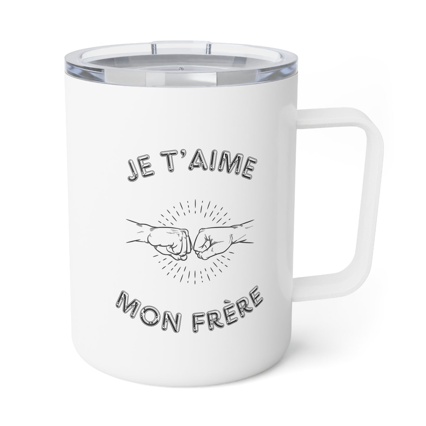 Tasse à café isolée Je t'aime mon frère