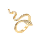 Diamond Snake Ring by Curated By Suarez