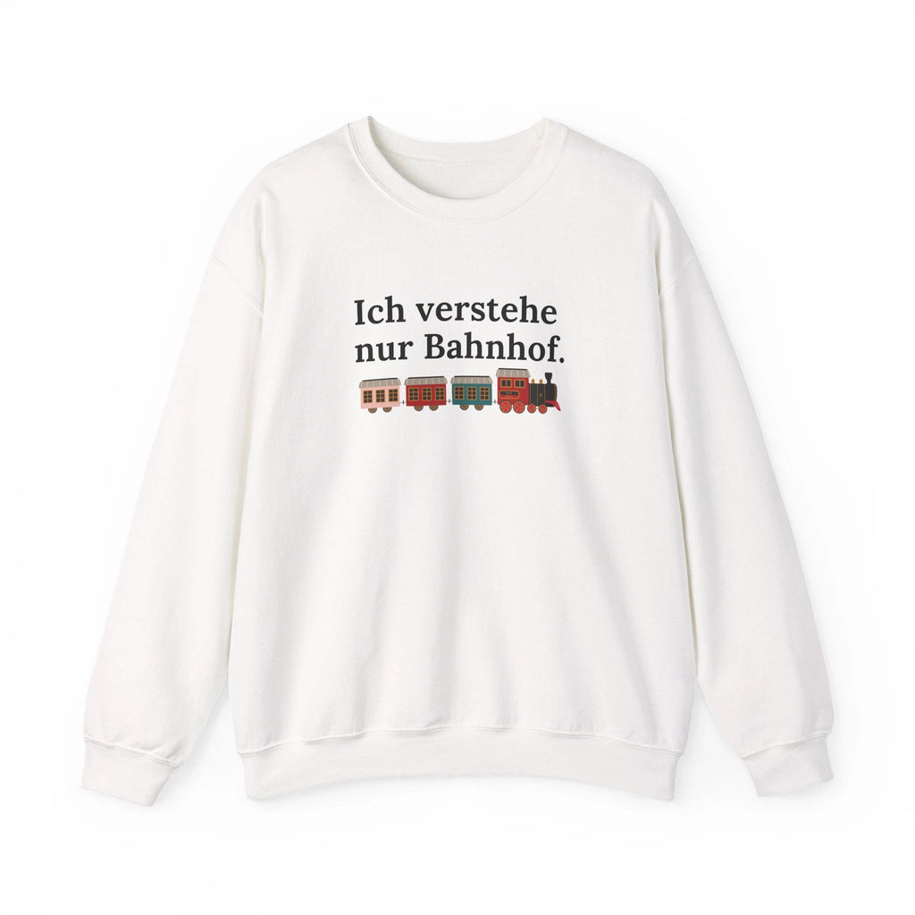 Ich verstehe nur Bahnhof Crewneck Sweatshirt, German Train Graphic by Printify