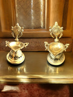 Shankh & Chakra Diya with Peacock