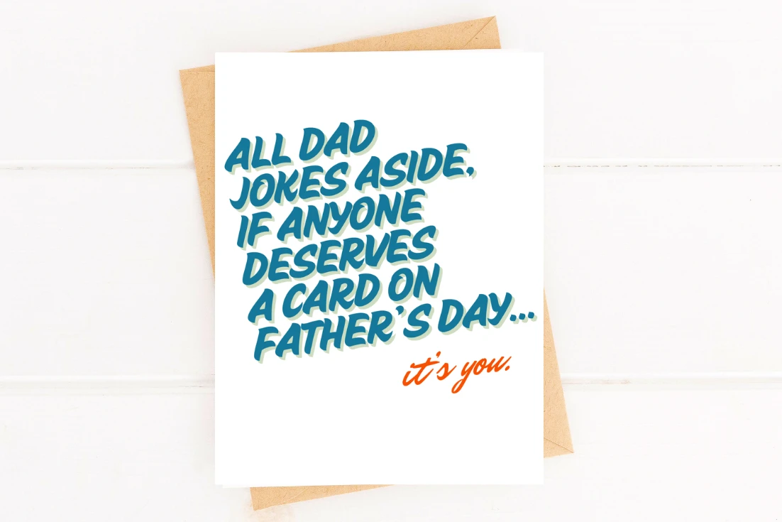 Cute Father's Day Card for Father Figure, Step Dad, Uncle by Five Dot Post