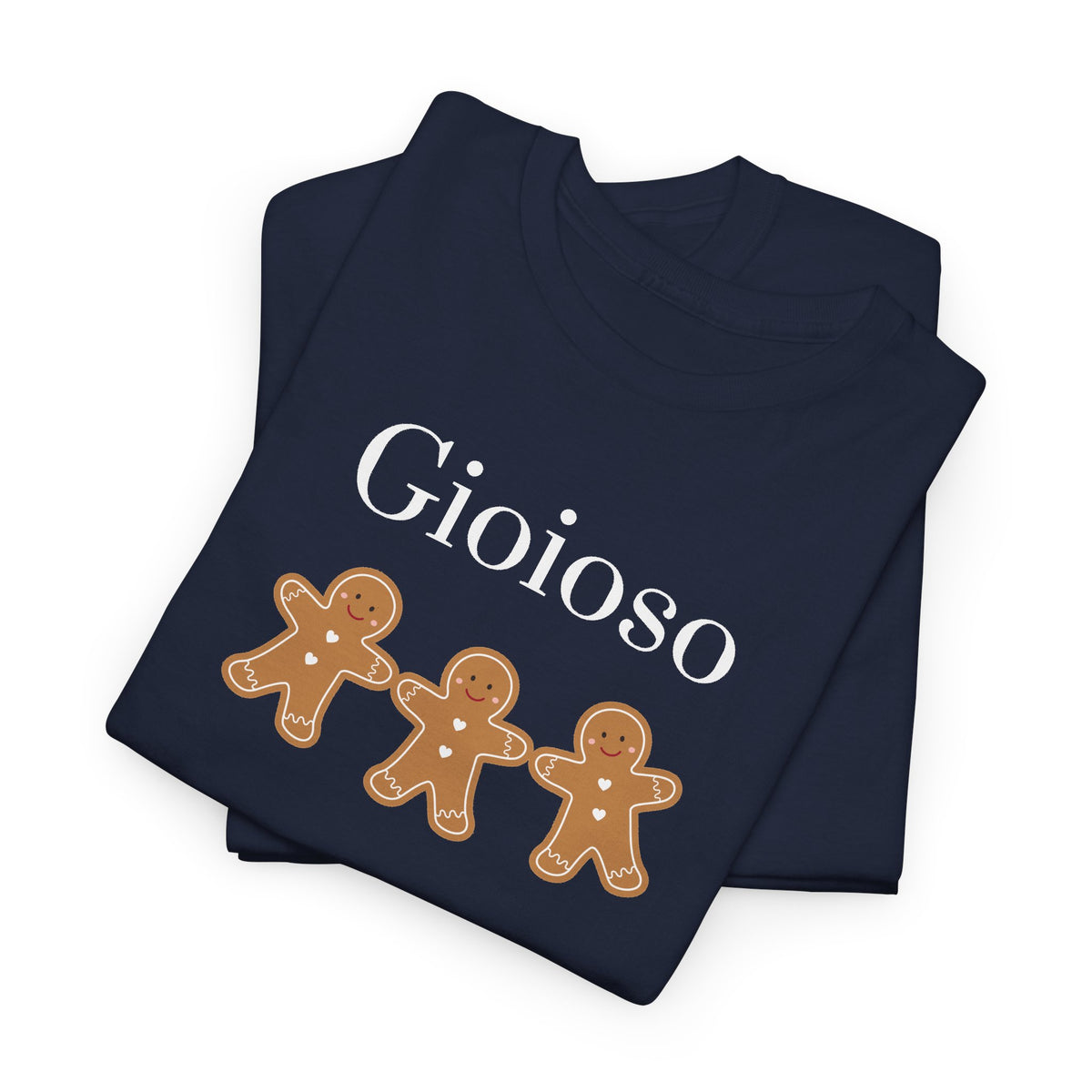 Gioioso Gingerbread Tee — Italian joyful Holiday Christmas Cookie Graphic Shirt