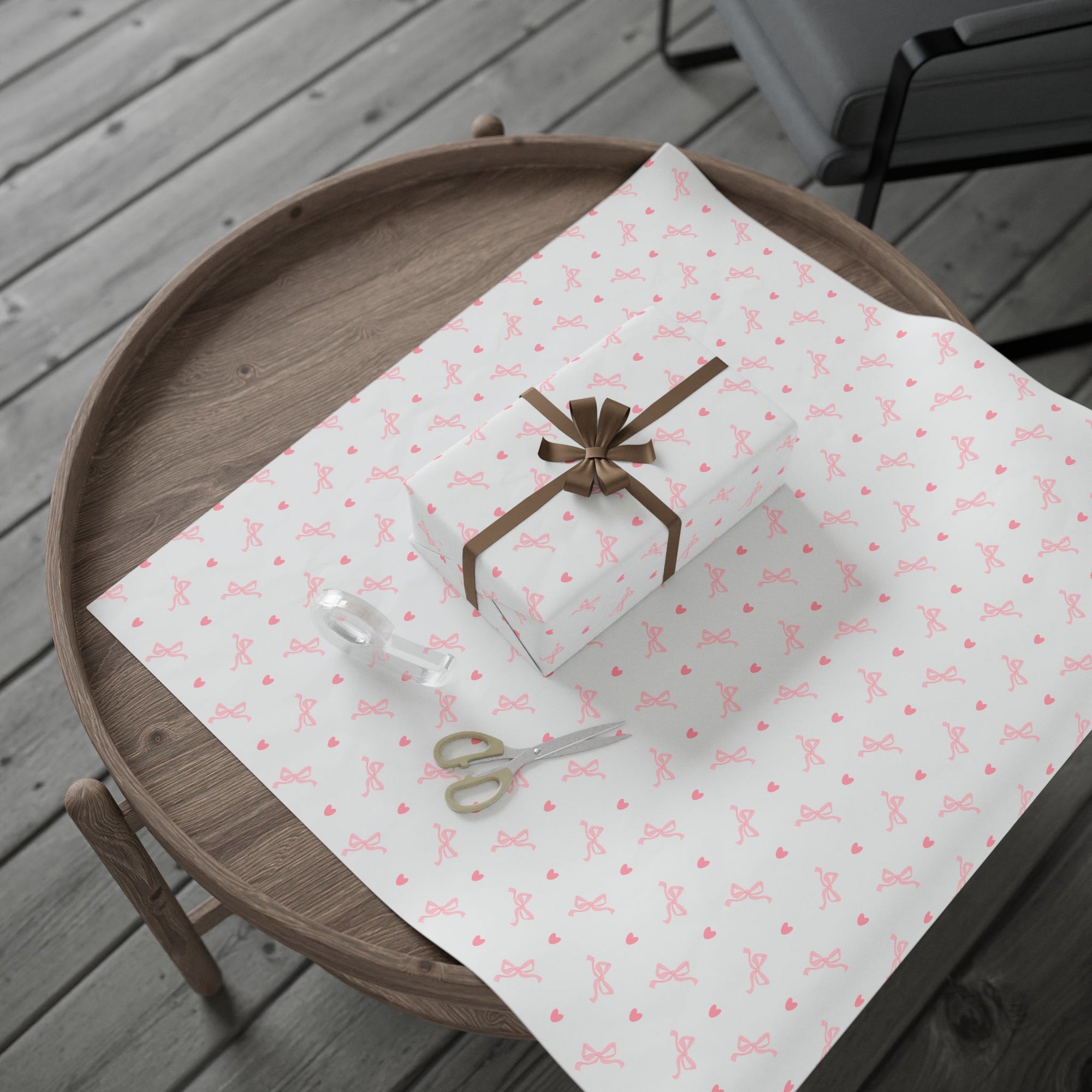 Coquette bows and hearts Wrapping Paper