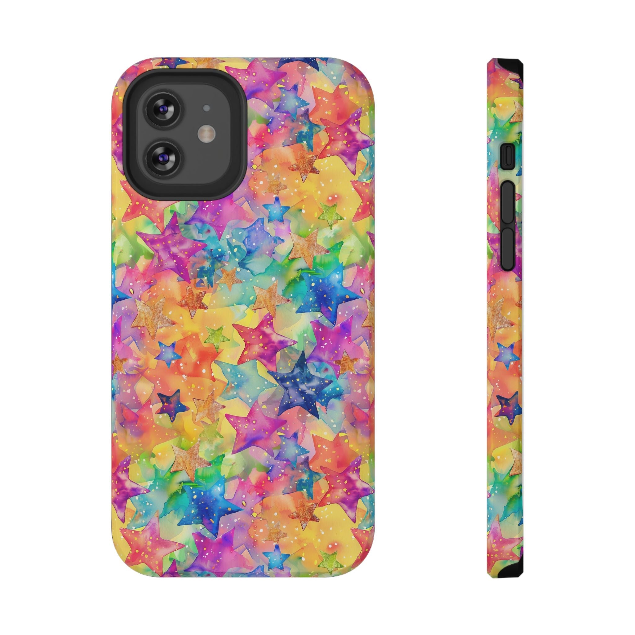 Bespattered Facade Rainbow Stars Impact-Resistant Case