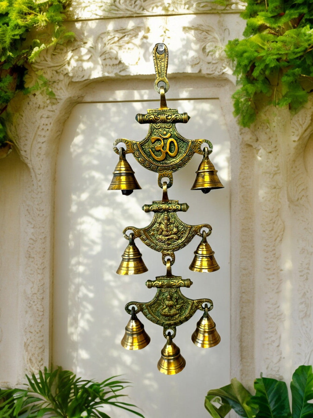 Om, Ganesha & Laxmi Hanging Bells