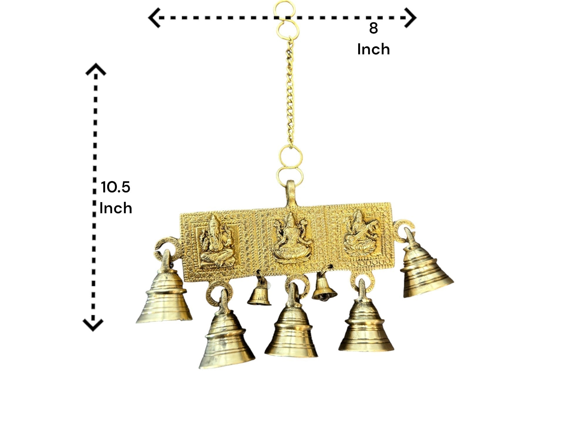 Ganesha, Laxmi & Saraswati Hanging Bells
