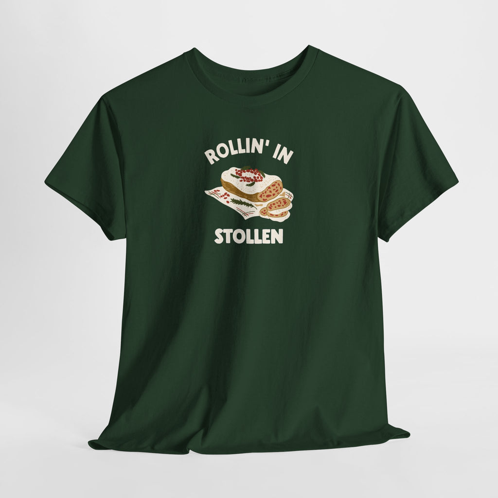 Rollin' in Stollen Tee, German Christmas Bread Holiday Shirt
