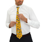 Michigander themed Necktie with Michigan phrases,  State Icons & Fun Phrases Tie for Travel, Gifts, and Casual Workwear