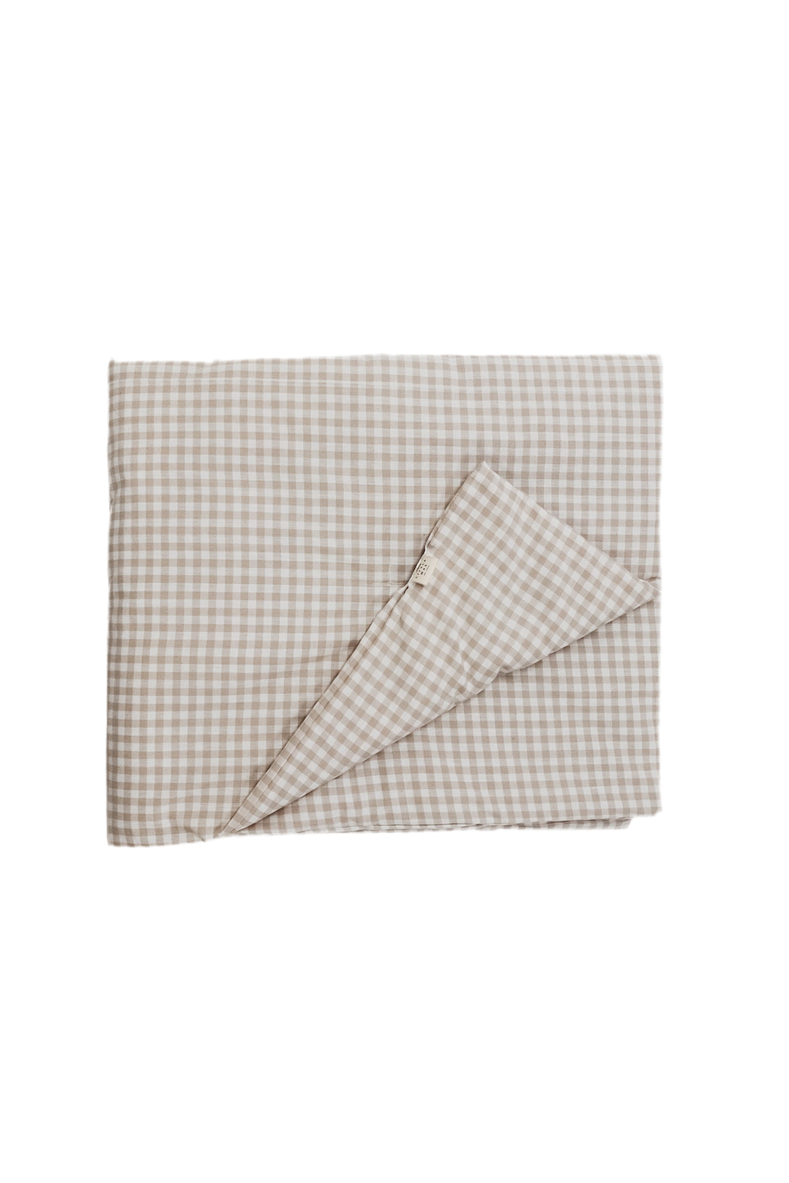 Haven Beige Gingham Crib Quilted Blanket
