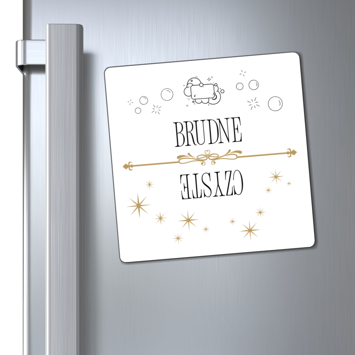 Czyste Brudne Dishwasher Magnet for Polish homes, Polish Dirty Clean Indicator