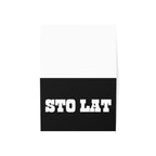 Sto Lat Polish Typography Greeting Card, Birthday Card, Polish Celebration by Printify