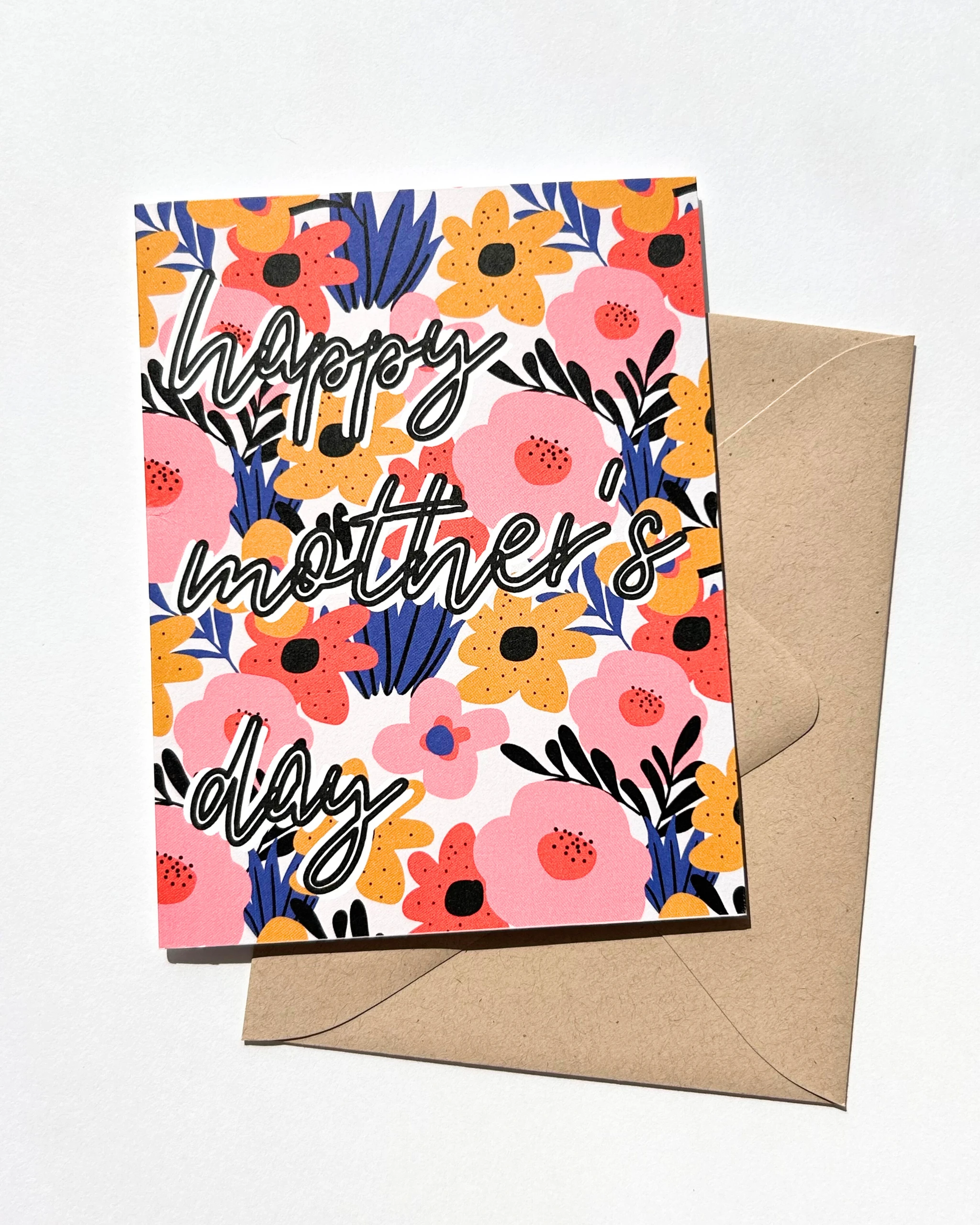 Vibrant Happy Mother's Day Card Floral Mother's Day Card by Five Dot Post