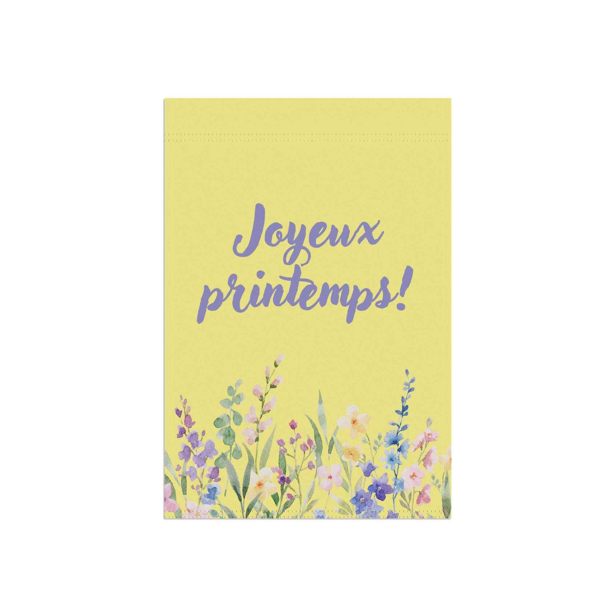 Joyeux Printemps Spring Floral Garden Banner Decor