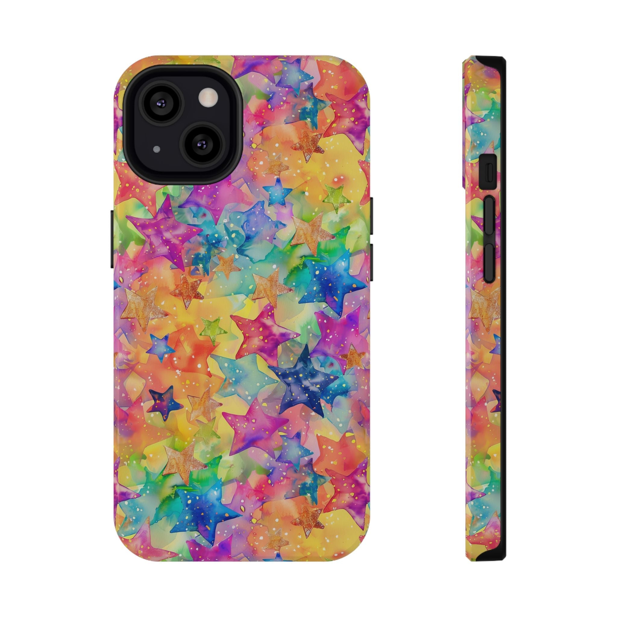 Bespattered Facade Rainbow Stars Impact-Resistant Case